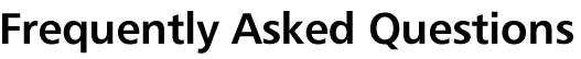Frequently Asked Questions
